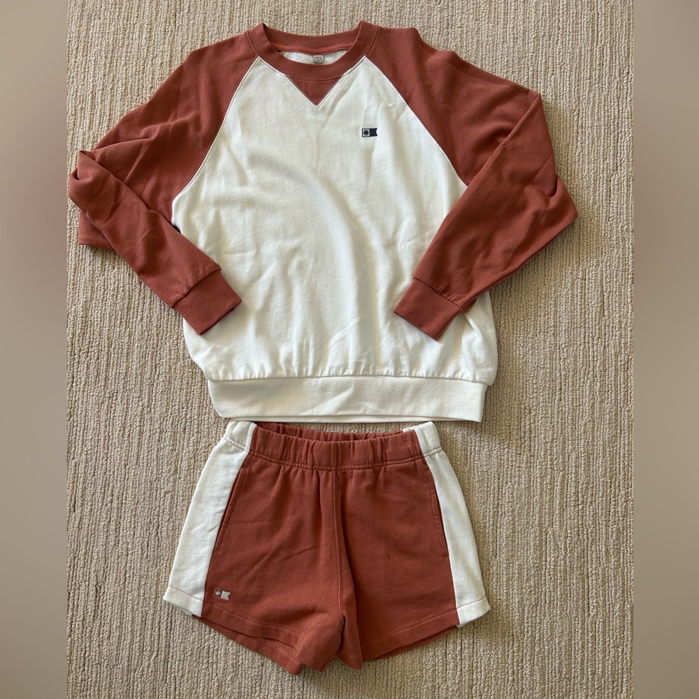 Salty Crew Raglan Sweatshirt and Shorts Set